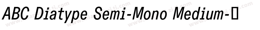 ABC Diatype Semi-Mono Medium字体转换